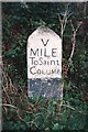 Old Milestone by the A39, south of Hawksland