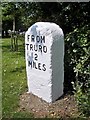 SW7945 : Old Milestone by the A390 in Gloweth by Ian Thompson