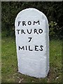 Old Milestone by the unclassified road at The Firs crossroads