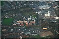 Last of December afternoon sunshine lights up Lincoln Prison: aerial 2017