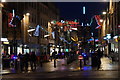 Christmas decoration in the pedestrianised town centre, Inverness