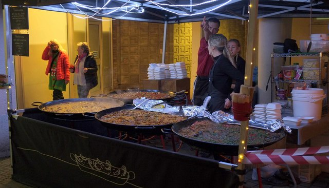 Paella stall, Totnes Night Market