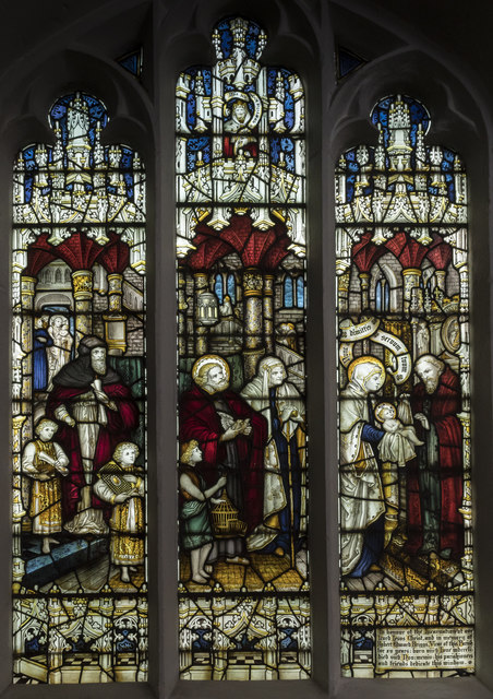 Stained glass window, All Saints' church, Misterton