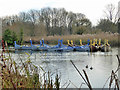 Boats on boating lake, Bedford