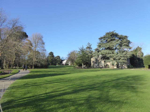 Lawn and chapel, west of Saltram House
