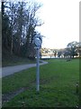 SX5255 : Sign by Plym Valley Trail in Saltram Park by David Smith