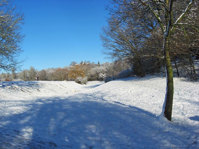 Snow in Springfield Park, Kidderminster