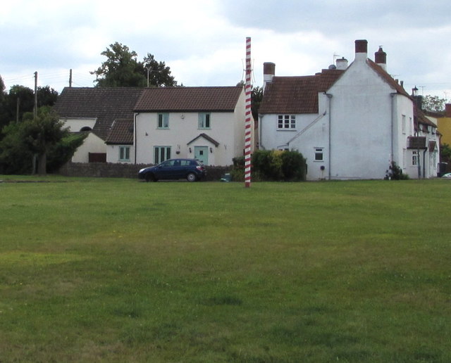 Maypole on the village green, Iron Acton