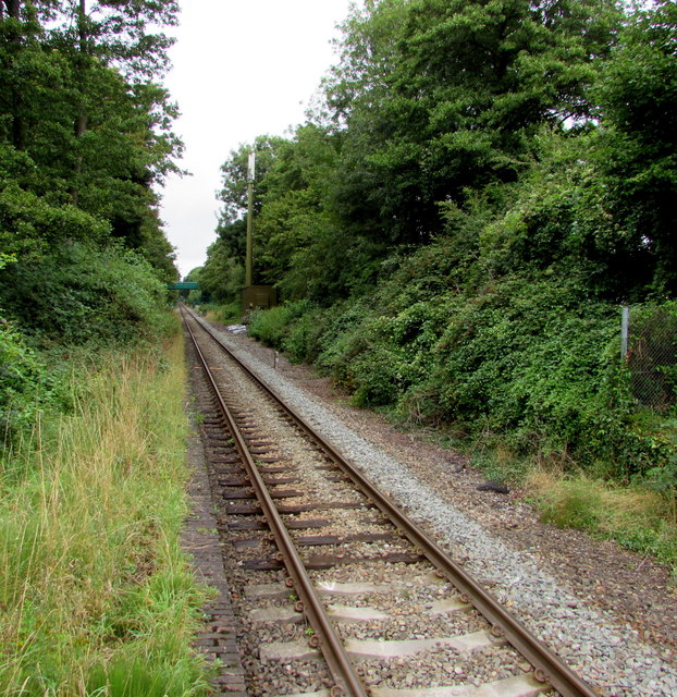 Single track railway from Chandler's Ford towards Romsey