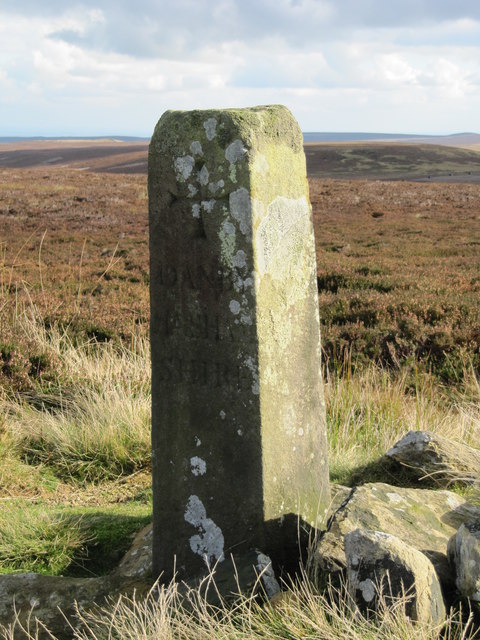 Boundary Stone on South Haw top