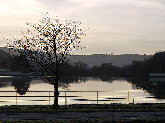 Cwm Rheidol Reservoir, at dusk