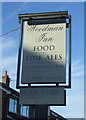 Sign for the Woodman Inn, Burneston