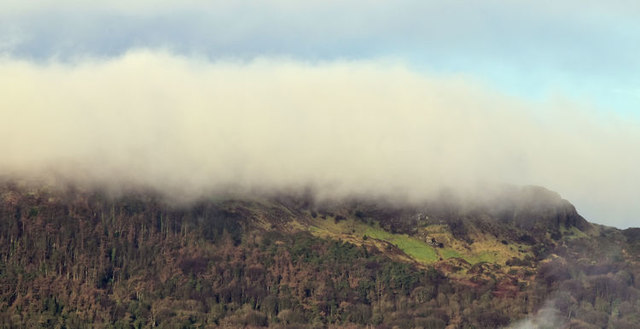 Low cloud on the Cave Hill, Belfast (December 2017)