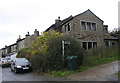 Houses on Upper Marsh Lane at footpath junction