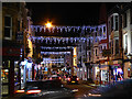 Christmas decorations in Terrace Road, Aberystwyth