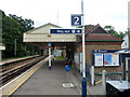 SU9350 : Wanborough station - platform 2 by Robin Webster