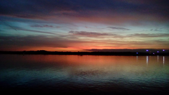 Sunset over River Test