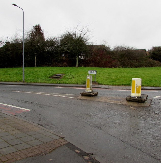 Excalibur Drive pedestrian refuge, Lisvane, Cardiff