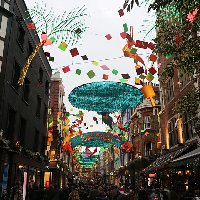 Carnaby Street Christmas decorations 2017