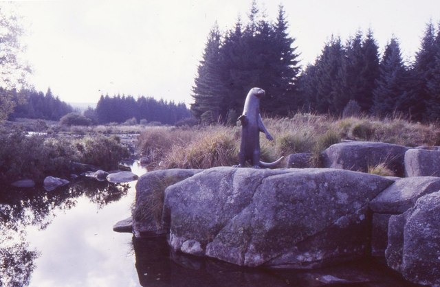 Otter sculpture beside the Otter Pool