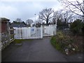 Kissing gate for pedestrian crossing over railway at Topsham