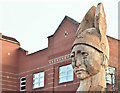 "Mercury" carving, Holywood Road, Belfast (December 2017)