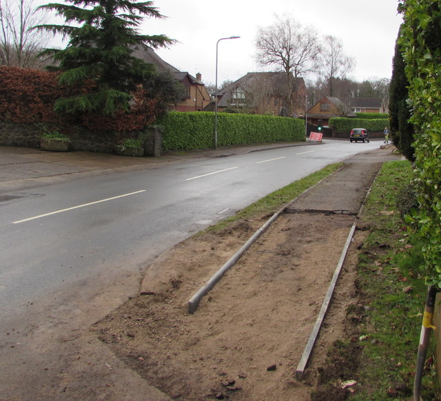 Pavement resurfacing in Lisvane, Cardiff