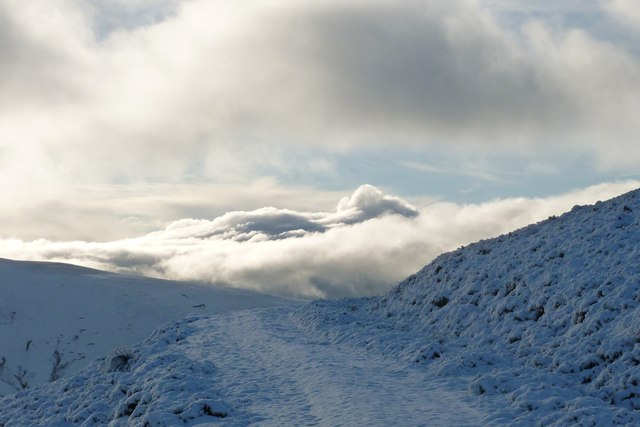 Low cloud beyond the Mennock Pass