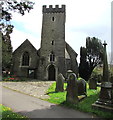 West side of the Parish Church of St Catwg, Cadoxton