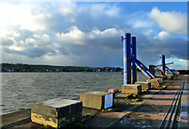 NX0661 : On Stranraer's East Pier by Mary and Angus Hogg