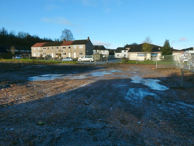 Cleared site of the Main Street shops, Renton