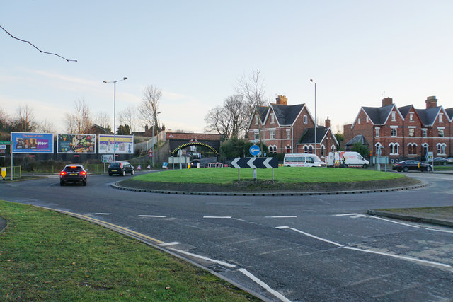 Roundabout on the western side of Lichfield