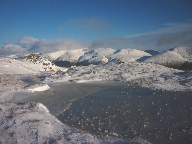 Frozen tarn east of Codale Head