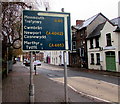 SO3014 : A40 direction sign, Monk Street, Abergavenny by Jaggery