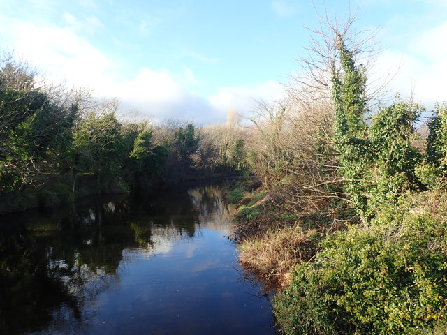View upstream along the Shimna from the footbridge in Islands Park