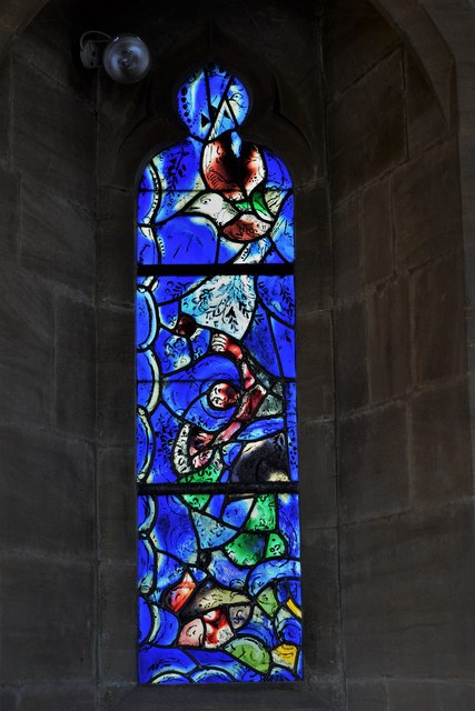 Tudeley, All Saints Church: Marc Chagall north chancel window (right)