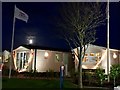 Moonrise over caravans