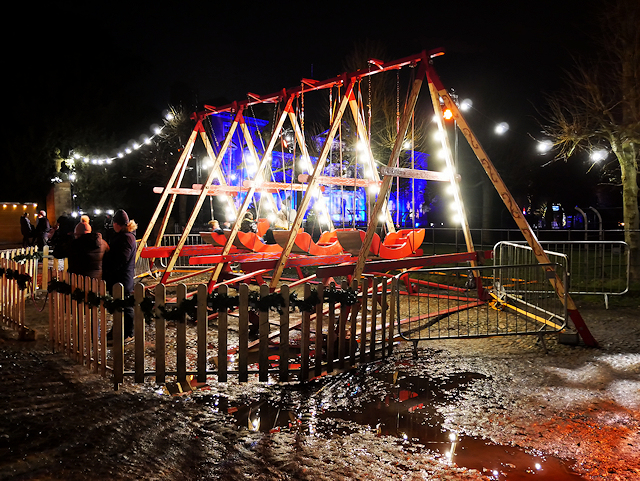Christmas at Dunham Massey - Swingboats in the Courtyard