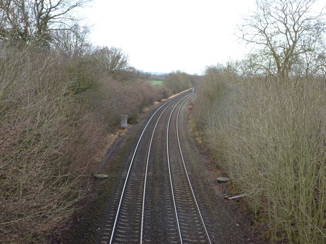 Railway track at Ball Lane Bridge