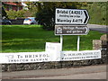 ST6770 : Signpost on wall near Bitton by David Hillas