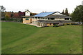 Cricket pavilion with clock tower