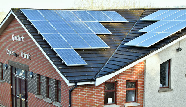 Solar panels, Gilnahirk, Belfast (January 2018)