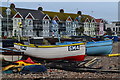 Fishing boats and coloured houses at East Worthing