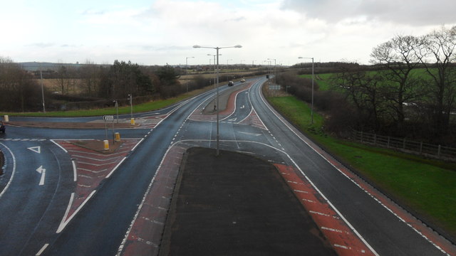 A695 junction for Ryton