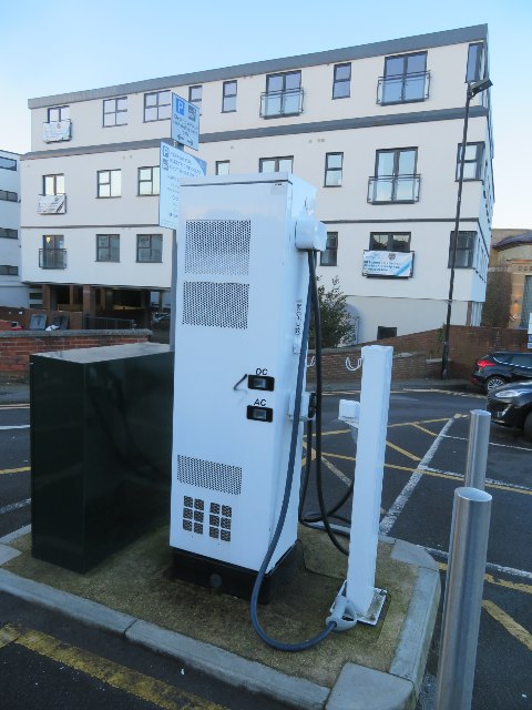 Charging point for electric cars