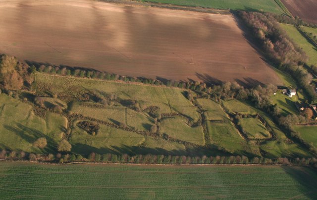 Moated site north-west of Tathwell Cottage: aerial 2018