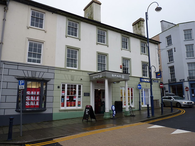 Spar shop on Great Darkgate Street, Aberystwyth