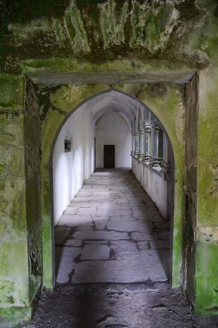 North side of the cloister at Muckross Abbey