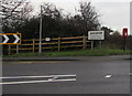 Queen Elizabeth II postbox near the Pentlepoir boundary sign