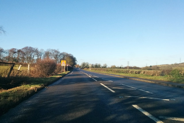 A5183 Watling Street (Roman Road) heading north